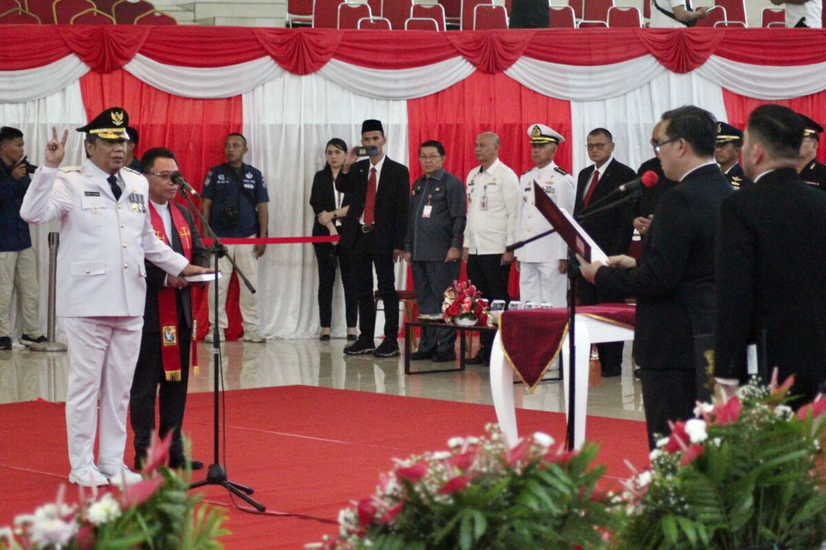 Kadispotdirga Lanudsri Hadiri Upacara Pelantikan Pejabat Bupati Kepulauan Sangihe