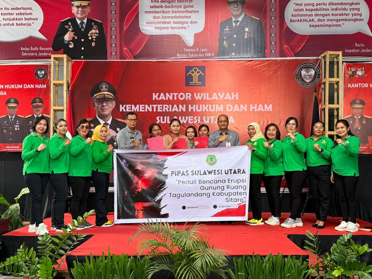 PIPAS Sulut Peduli, Salurkan Bantuan Untuk Pegawai dan Keluarga Lapas Tagulandang