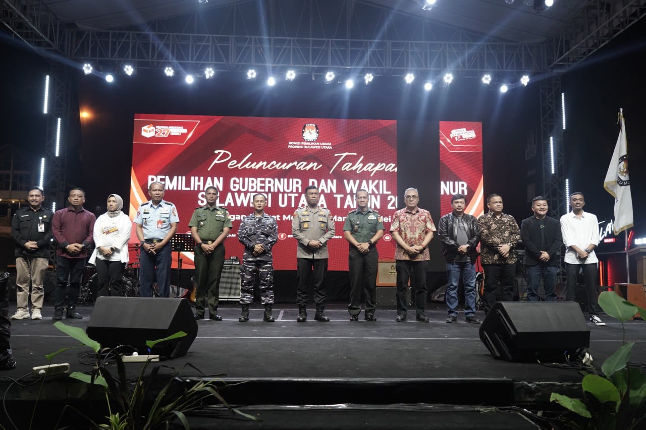 Peluncuran Tahapan Pemilihan Gubernur dan Wakil Gubernur Sulut 2024 Dihadiri Pangdam XIII/Mdk