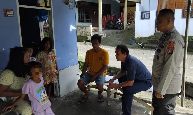 Polsek Bunaken Pertemukan Anak Yang Hilang dengan Orang tuanya di Molas