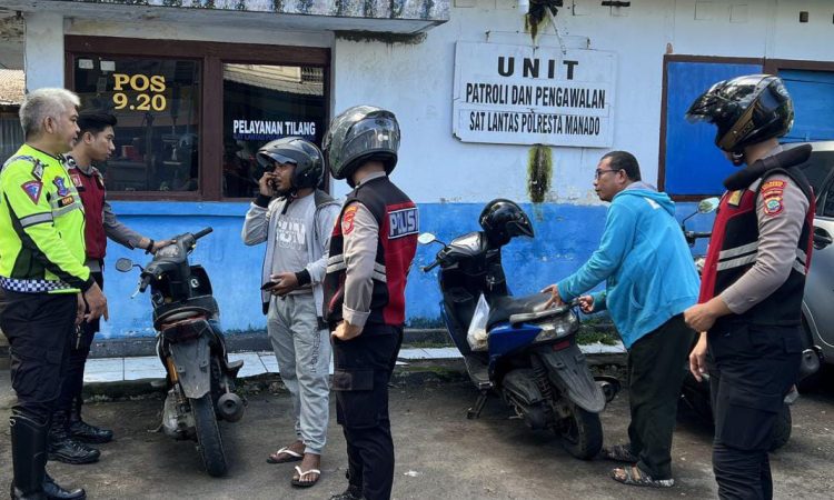 Patroli Rayon Samapta Polresta Manado Amankan Kendaraan Tanpa TNKB