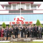 Bupati Minahasa Selatan Franky Donny Wongkar, SH.  menjadi Inspektur Upacara pada Upacara Hari Lahir Pancasila Tahun 2024 Kabupaten Minahasa Selatan, bertempat di lapangan upacara Kantor Bupati, Sabtu (1/6 2024).