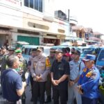 Bupati Minahasa Selatan Franky Donny Wongkar, SH., bersama unsur Forkopimda melakukan peninjauan di Pasar 54 Amurang, Sabtu (13/7/2024).