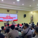 Kapolresta Manado Kombes Pol. Rudi H. S. memimpin Latihan Pra Operasi Pekat (Penyakit Masyarakat) Samrat 2024 di Mapolresta Manado