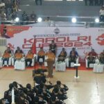 Kapolda Sulawesi Utara Irjen Pol Yudhiawan membuka pertandingan bola voli dalam rangka Kapolri Cup zona 6 di Gedung KONI, Sario Manado, Rabu (21/8/2024).