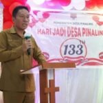 Bupati Minahasa Selatan  Franky Donny Wongkar, SH.,Selasa, 10 september 2024 menghadiri ibadah syukur dalam rangka Hut Ke-133 Desa Pinaling.