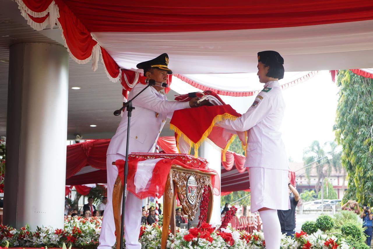 HUT Ke-79 Kemerdekaan RI tahun 2024 di Kabupaten Minsel berlangsung dengan penuh khidmat dan semangat kebangsaan, dengan mengusung tema "Nusantara Baru, Indonesia Maju".