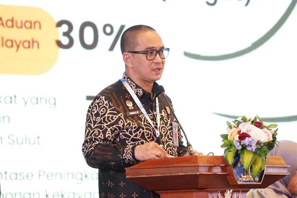 Kinerja Kepala Kantor Wilayah (Kakanwil) Kementerian Hukum dan HAM (Kemenkumham) Sulawesi Utara (Sulut), dipaparkan pada hari kedua Rapat Koordinasi Teknis Kinerja Program Penegakan dan Pelayanan Hukum Bidang Kekayaan Intelektual (KI).