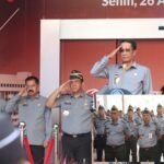 Pimpin, Kantor Wilayah Kementerian Hukum dan HAM Sulawesi Utara mengikuti Apel Pagi Pegawai bersama Menteri Hukum dan Hak Asasi Manusia Supratman Andi Agtas yang digelar secara hybrid terpusat dari Lapangan Upacara Kemenkumham. Senin (26/08/2024)