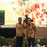 Supratman Andi Agtas melakukan serah terima jabatan (sertijab) Menteri Hukum dan HAM bersama Yasonna H. Laoly, Selasa (20/8/2024).