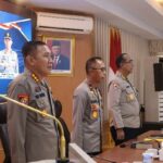 Wakapolda Sulut Brigjen Pol Bahagia Dachi membuka Latihan Pra Operasi Zebra Samrat 2024, di aula Tribrata Polda Sulut, Jumat (11/10/2024).