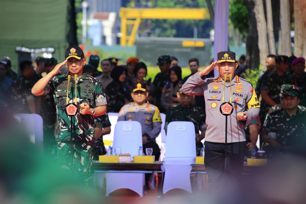 TNI dan Polri mengerahkan 115.000 personel untuk mengamankan pelantikan presiden dan wakil presiden terpilih, Prabowo Subianto dan Gibran Rakabuming Raka, 20 Oktober 2024 mendatang.