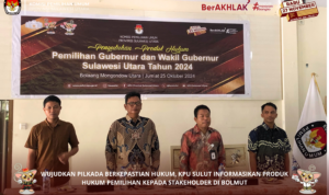KPU Sulut secara intensif memberikan informasi aturan-aturan Pemilihan Kepala Daerah Serentak Tahun 2024 melalui kegiatan Penyuluhan Produk Hukum Pemilihan Kepala Daerah Tahun 2024.