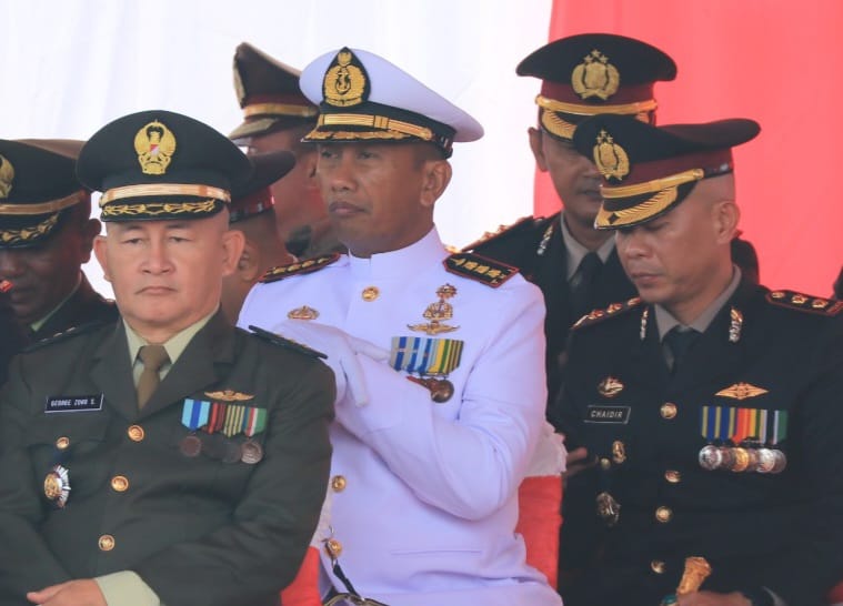 Dansatdik 4 Manado Hadiri Perayaan HUT TNI ke 79 di Kawasan Megamas