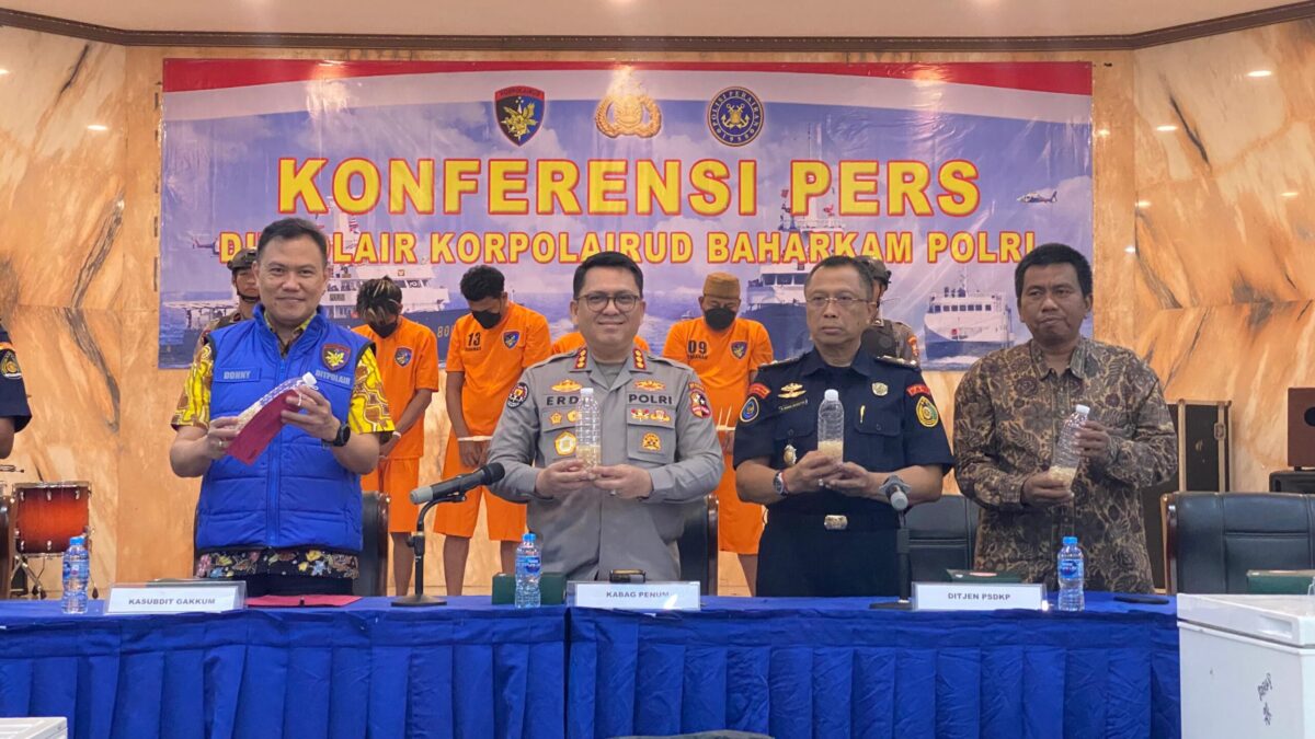 Ditpolair Baharkam Polri Amankan 4 Pelaku Penyelundupan 134 Ribu Baby Lobster di Banten
