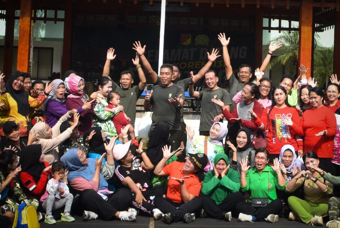 Senam Bersama, Danrem 131/Santiago Kuatkan Soliditas dan Kebersamaan