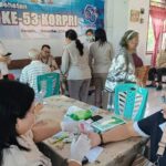 PNS Polda Sulawesi Utara dan jajaran yang tergabung dalam Korpri Polri Polda Sulut melaksanakan bakti sosial dan bakti kesehatan di Panti Sosial Senja Cerah Manado, Rabu (6/11/2024).