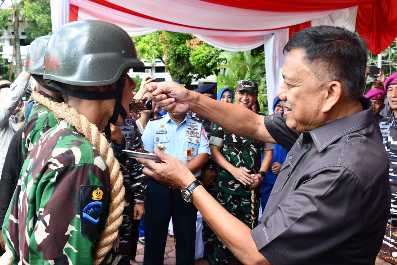 Gubernur Sulut, Dankodiklatal Sambut Siswa Dimata TNI AL Satdik 4 Manado