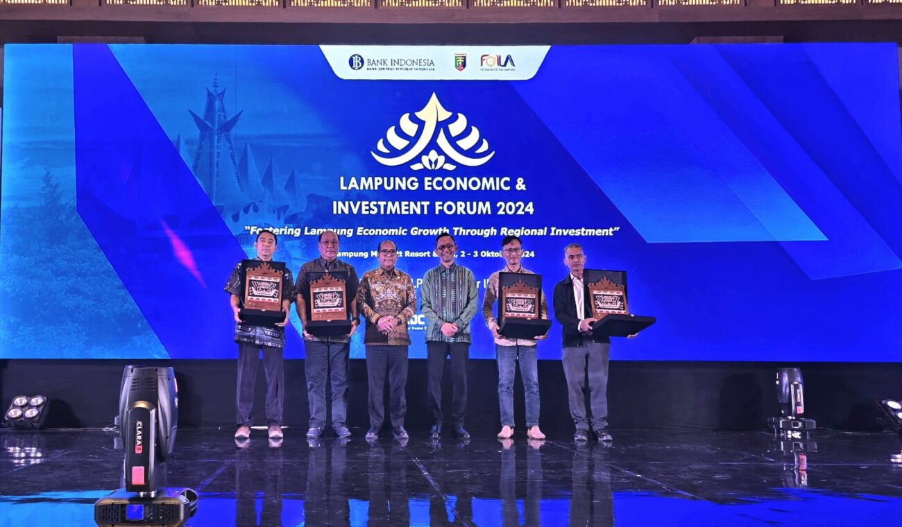 PLN Lampung Raih Penghargaan dari Bank Indonesia di Ajang Lampung Economic dan Investment Forum 2024.(foto istimewa)