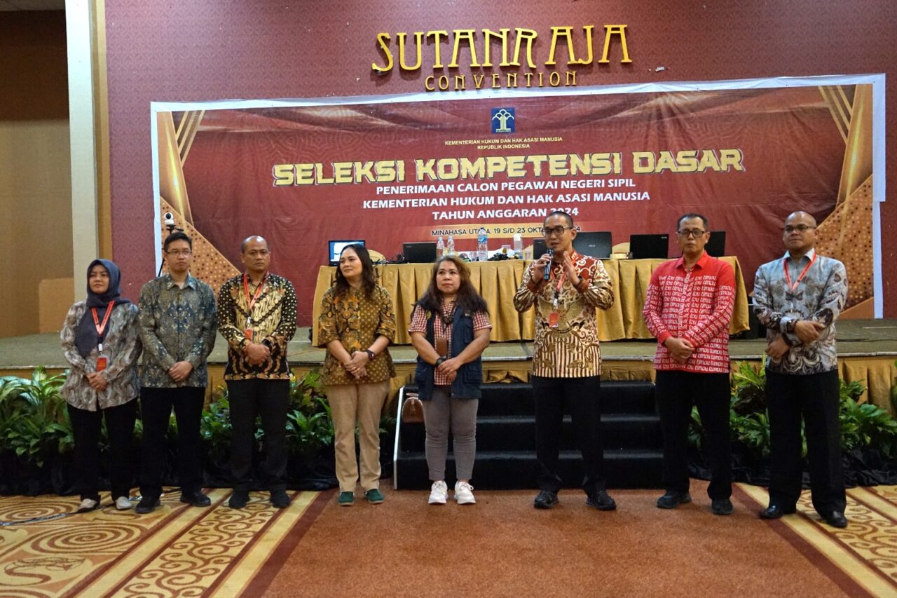 Seleksi Kompetensi Dasar (SKD) bagi Calon Pegawai Negeri Sipil (CPNS) di lingkungan Kantor Wilayah Kementerian Hukum dan HAM Sulawesi Utara memasuki hari terakhir, yaitu hari kelima. Rabu (23/10/2024)