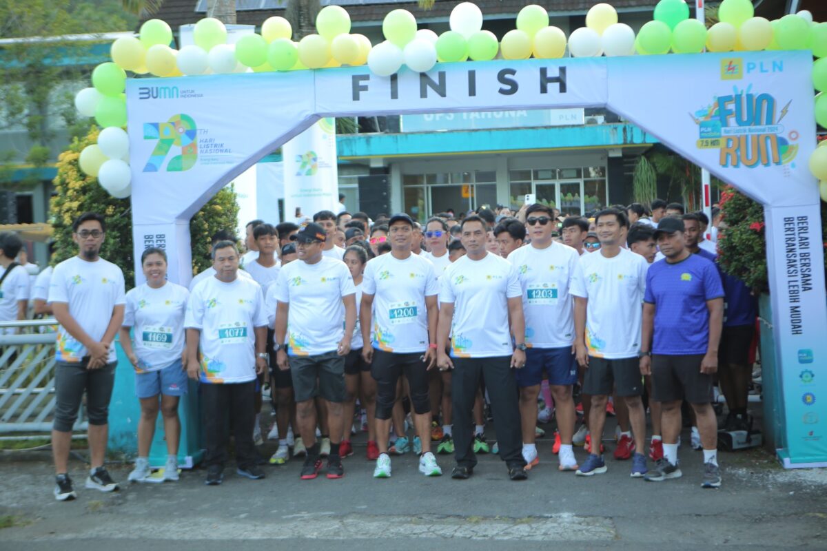 Peringati Hari Listrik Nasional ke-79, PLN UP3 Tahuna sukses menggelar acara PLN Mobile Fun Run 2024: Berlari Bersama, Bertransaksi Lebih Mudah.