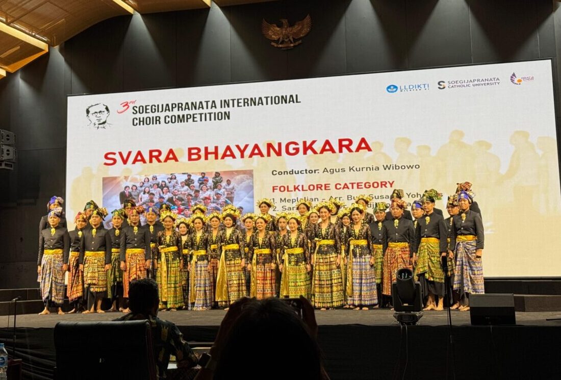 Svara Bhayangkara Polri berhasil masuk lima besar dalam Kompetisi Paduan Suara International Soegijapranata ketiga yang rangkaian kegiatannya berlangsung dari tanggal 13 hingga 17 November 2024 di Semarang, Jawa Tengah.