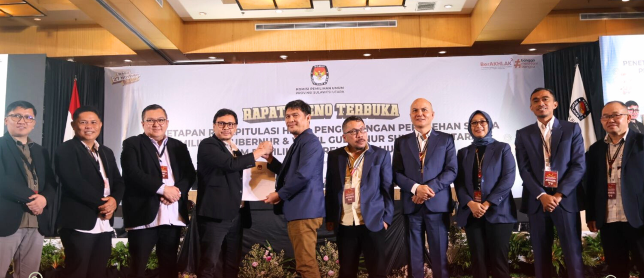 KPU Sulut menggelar Rapat Pleno Terbuka Rekapitulasi Hasil Penghitungan Suara Pemilihan Gubernur dan Wakil Gubernur Sulawesi Utara Tahun 2024.