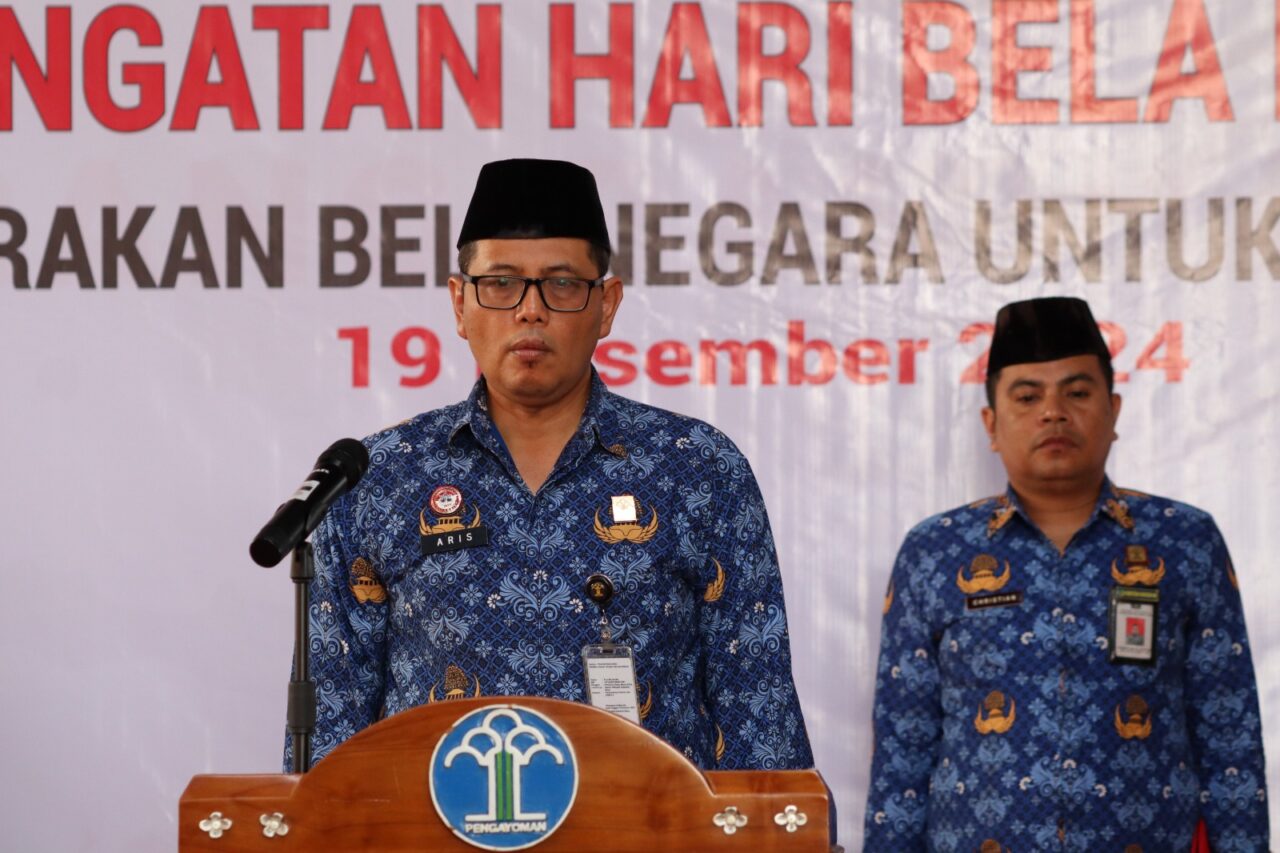 Kanwil Kantor Wilayah Kementerian Hukum dan HAM Sulawesi Utara menggelar upacara Peringatan Hari Bela Negara ke-76 di lapangan upacara Kanwil. Kamis (19/12/2024)