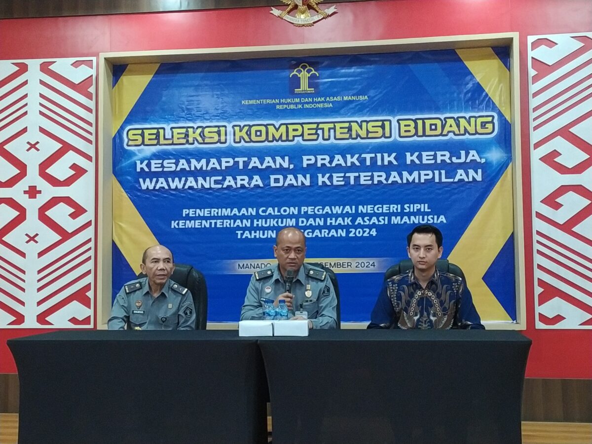 Kemenkumham Sulut Kanwil Kemenkumham Sulut Selenggarakan Ujian Praktik Kerja Seleksi CPNS 2024