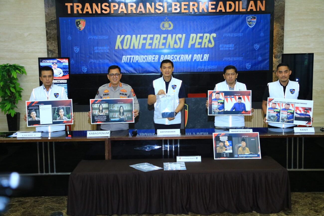 Dittipidsiber Bareskrim Polri Dittipidsiber Tangkap Pelaku Deepfake Presiden Prabowo dan Pejabat Negara Lainnya