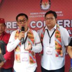 JGKWL saat memberikan keterangan pers beberapa waktu lalu usai mendaftarkan diri ke KPU Minut.