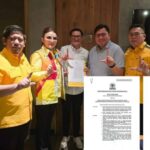 Christiany Eugenia Paruntu didampingi Raski Mokodompit saat menyerahkan dokumen B1KWK ke JG-KWL.