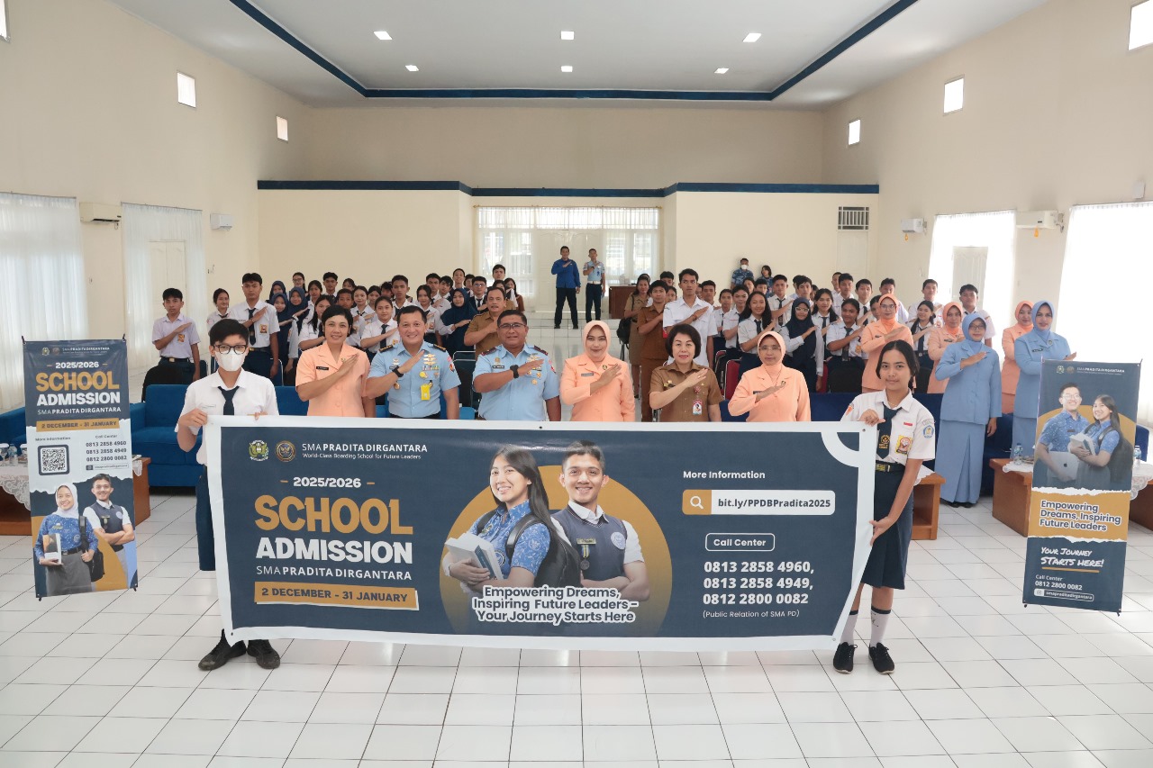 Lanud Sam Ratulangi menggelar sosialisasi Penerimaan Peserta Didik Baru (PPDB) SMA Pradita Dirgantara TP 2025/2026 di Balai Prajurit Lanud Sam Ratulangi, Manado, Sulawesi Utara. Senin (13/1/2025).