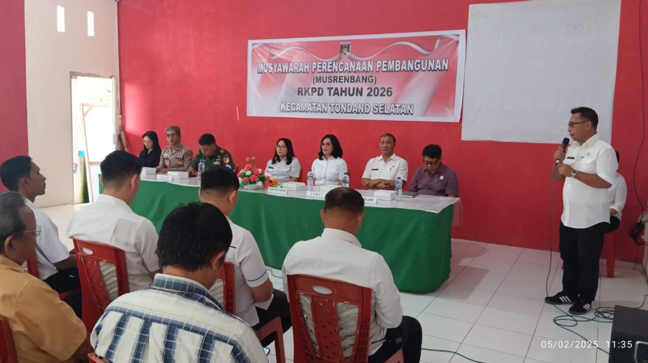 Lynda Watania Sekda Lynda Watania Buka Musrenbangdes RKPD 2026 di Kecamatan Tondano Selatan