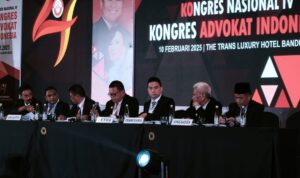 Perwakilan dari  Sulawesi Utara Adv. John Jesky Sada,SH menjadi Ketua Stering Comite dalam Kongres Nasional ke IV Kongres Advokat Indonesia (KAI) yang bertempat di THE TRANS Luxury Hotel kota Bandung, Senin (10/2/2025)