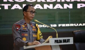 Polda Sulawesi Utara menggelar Rapat Koordinasi Program Ketahanan Pangan bersama instansi terkait, di aula Tribrata Polda Sulut, Selasa (18/2/2025).