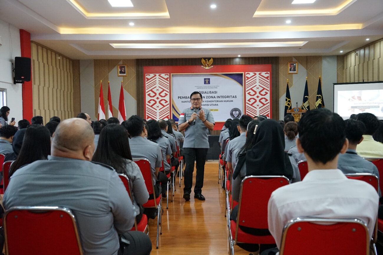 Sukses Raih Predikat WBK, Kini Kanwil Kemenkum Sulut Komitmen Bangun WBBM