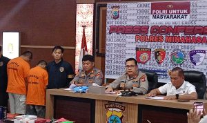 Polres Minahasa berhasil menangkap serta pengungkapan dua orang tersangka kasus dugaan tindak pidana pencurian yang terjadi di sejumlah lokasi di wilayah hukum Polres Minahasa.