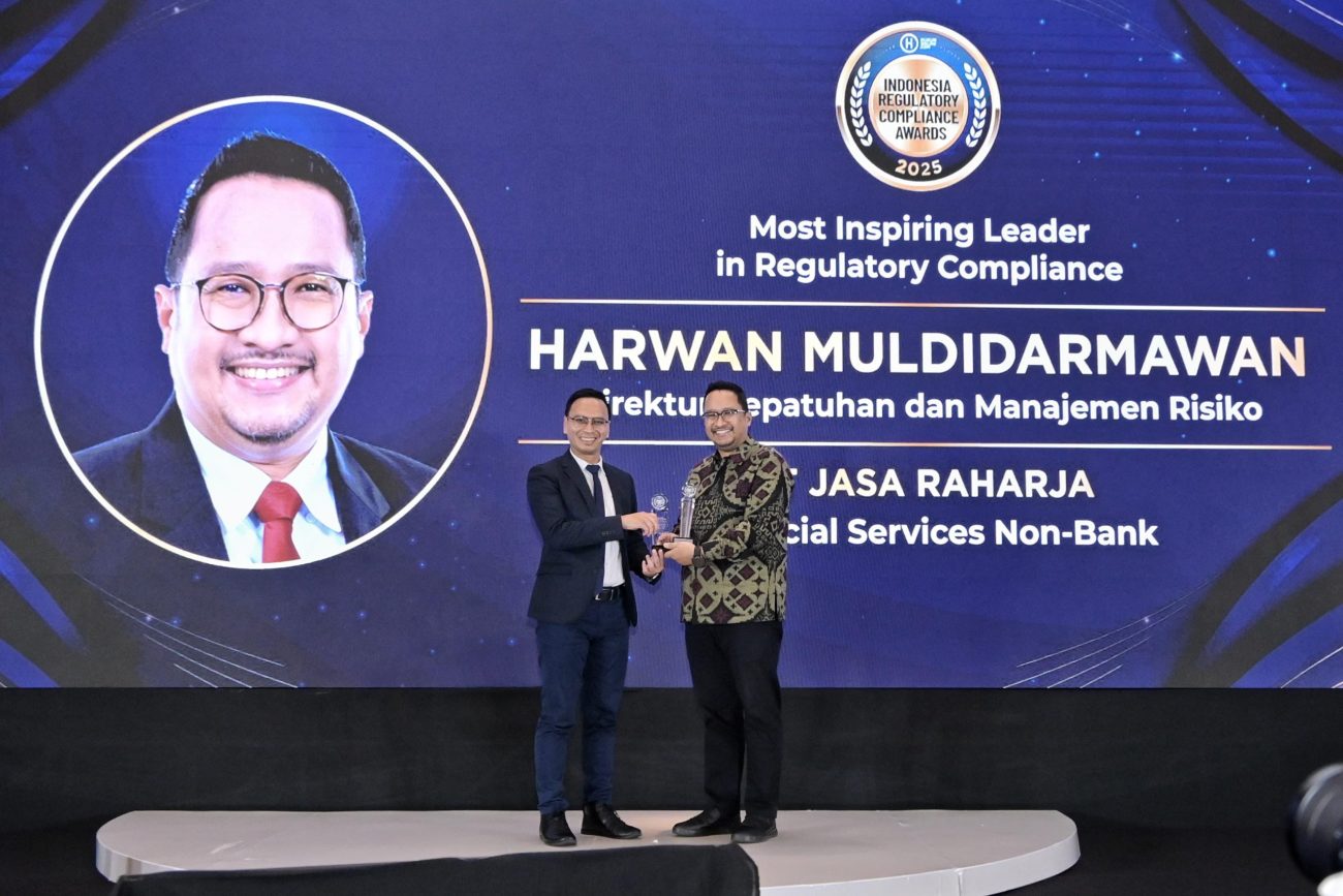 Jasa Raharja berhasil meraih dua penghargaan bergengsi dalam ajang Indonesia Regulatory Compliance Awards (IRCA) 2025 yang digelar oleh Hukumonline pada Jumat, 9 Mei 2025 di Hotel JS Luwansa, Jakarta.