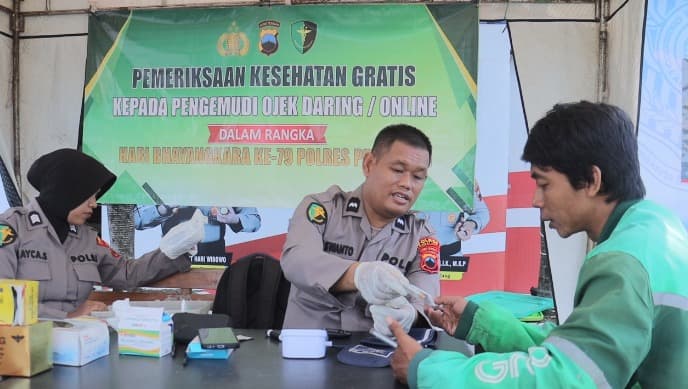 Polda Jateng Sediakan Layanan Cek Kesehatan Gratis untuk 4.000 Pengemudi Ojol