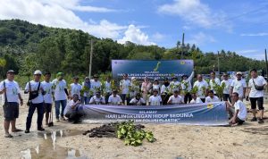 PLN (Persero) Unit Pelaksana Pelayanan Pelanggan (UP3) Gorontalo melaksanakan gerakan penanaman 1.000 bibit pohon mangrove di wilayah pesisir Pantai Botubolu’o, Kecamatan Biluhu, Kabupaten Gorontalo, Sabtu (14/06).
