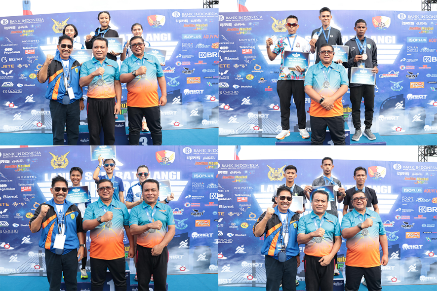 Marsma TNI Antariksa Anondo Hari Bakti TNI Angkatan Udara ke-78, Pangkalan TNI AU Sam Ratulangi menggelar kegiatan Airforcerun 2025 yang berlangsung meriah dan penuh semangat di Pohon Kasih Kawasan Megamas , Manado, pada Sabtu (19/7/2025).