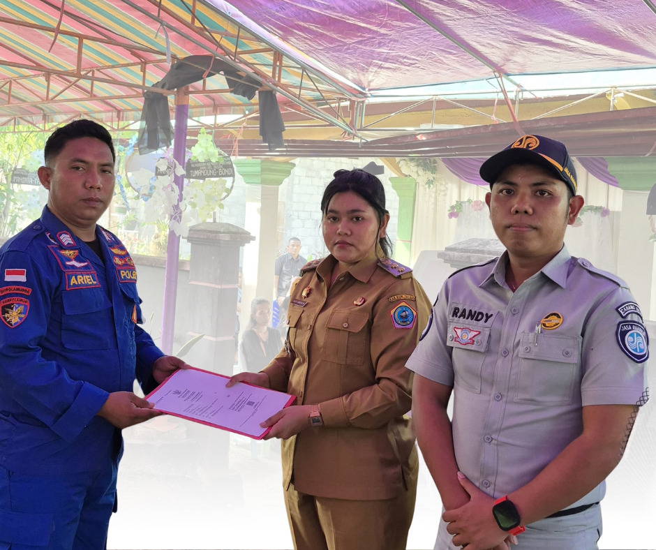 PT Jasa Raharja Sulut Serahkan Santunan Rp150 Juta kepada Ahli Waris Korban KM Barcelona