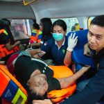 Biddokkes Polda Sulawesi Utara (Sulut) menerjunkan Tim Evakuasi dan Tim Disaster Victim Identification (DVI), pasca terbakarnya KM Barcelona V A, yang terjadi pada Minggu, 20 Juli 2025 siang, di perairan Desa Talise, Kecamatan Likupang Barat, Kabupaten Minahasa Utara.