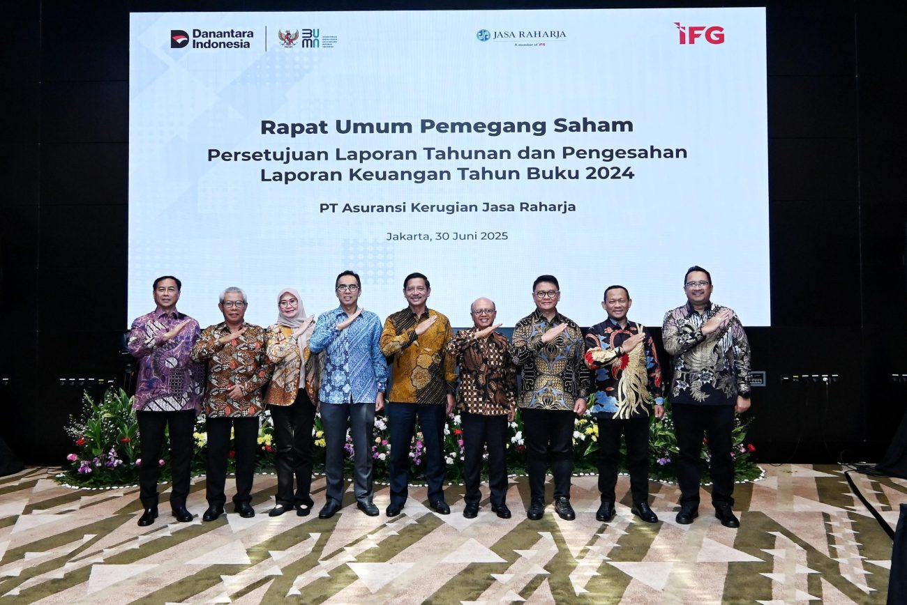 PT Jasa Raharja sukses menyelenggarakan Rapat Umum Pemegang Saham (RUPS) Tahun Buku 2024 di Jakarta pada Senin (30/06/2025).