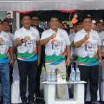 Kasdam XIII/Merdeka Brigjen TNI Yustinus Nono Yulianto menghadiri kegiatan Launching Logo dan Maskot Pekan Olahraga Provinsi (Porprov) XII Sulawesi Utara Tahun 2025 yang digelar di Kawasan Megamas, Kota Manado, Sabtu (23/8).