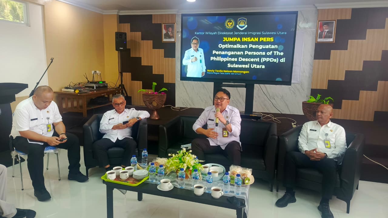 Kantor Wilayah Direktorat Jenderal Imigrasi Sulawesi Utara (Kanwil Ditjenim  Sulut) menggelar Coffee Morning Penyebaran Informasi Keimigrasian bersama insan pers, Senin (22/9/2025).