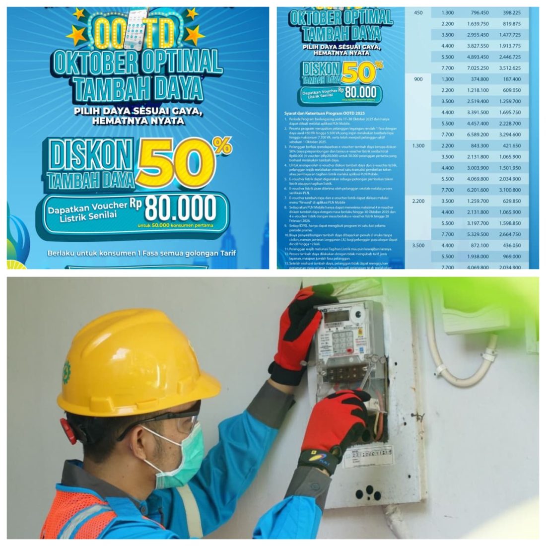 Hari Listrik Nasional (HLN) ke-80, PT PLN (Persero) kembali memberikan apresiasi kepada pelanggan melalui program spesial bertajuk Oktober Optimal Tambah Daya (OOTD).