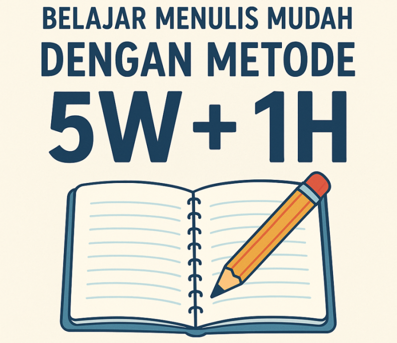 Menulis tidak selalu sulit. Dengan memahami metode 5W + 1H (What, Who, Where, When, Why, dan How)