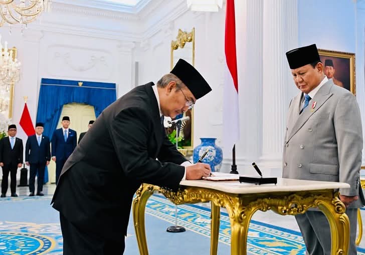 Presiden Prabowo Subianto melantik keanggotaan Komisi Percepatan Reformasi Kepolisian Negara Republik Indonesia